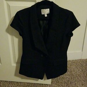 Short Sleeve V Neck Casual Work Blazer